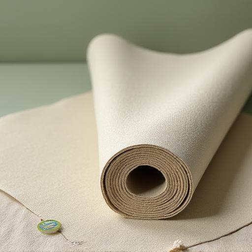 Tapete de yoga de algodón orgánico con fibras naturales